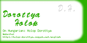 dorottya holop business card